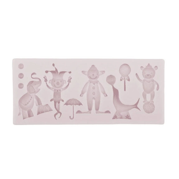 Circus Themed Clown Animal Silicone Mold Baking Cake Decoration Mold, Spec: A823 Gray