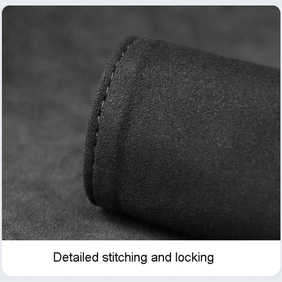 1pair Car Door Handle Decorative Anti-Scratch Cover Car Slippery Leather Inner Door Handle Protective Cover(Red)