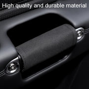 1pair Car Door Handle Decorative Anti-Scratch Cover Car Slippery Leather Inner Door Handle Protective Cover(Red)