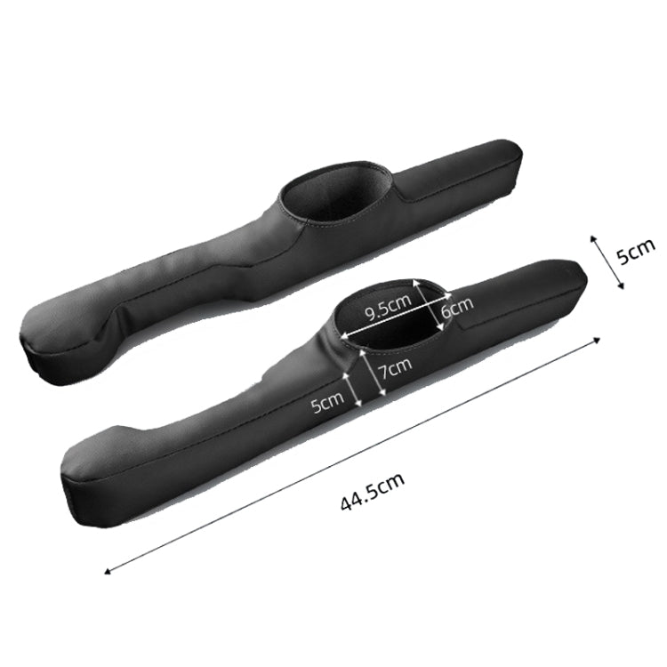 1pair Car Seat Storage Organizer Seat Anti Leakage Seam Fillers(Dark Coffee)