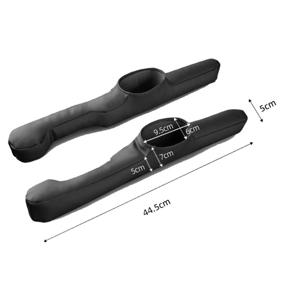 1pair Car Seat Storage Organizer Seat Anti Leakage Seam Fillers(Dark Coffee)