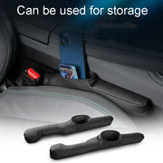 1pair Car Seat Storage Organizer Seat Anti Leakage Seam Fillers(Dark Coffee)