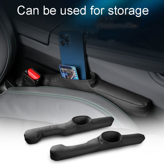 1pair Car Seat Storage Organizer Seat Anti Leakage Seam Fillers(Dark Coffee)