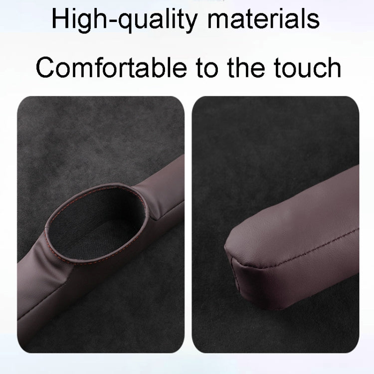 1pair Car Seat Storage Organizer Seat Anti Leakage Seam Fillers(Dark Coffee)