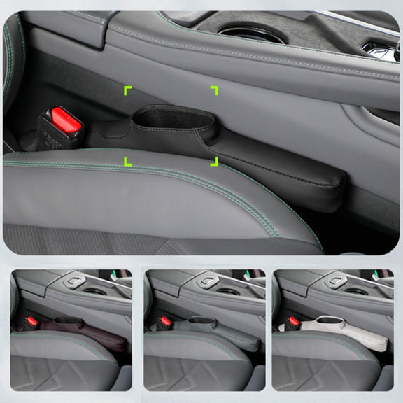 1pair Car Seat Storage Organizer Seat Anti Leakage Seam Fillers(Dark Coffee)