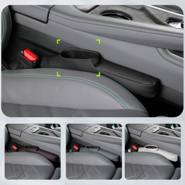 1pair Car Seat Storage Organizer Seat Anti Leakage Seam Fillers(Dark Coffee)