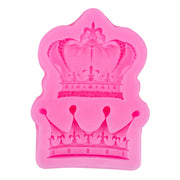 Crown Silicone Chocolate Fondant Baking Cake Mold Handmade Soft Pottery Glue Mold(Pink)