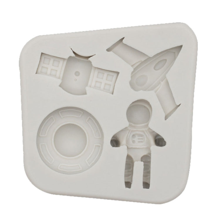 Astronaut Planet Rocket Silicone Fondant Chocolate Mold Cake Decorating Accessories Tools(Grey)
