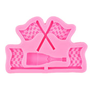 Sports Car Trophy Medal Tire Silicone Mold Glue Plaster Candle Baking Decorative Mold, Specification: A970
