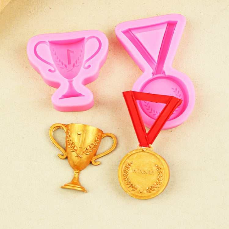 Sports Car Trophy Medal Tire Silicone Mold Glue Plaster Candle Baking Decorative Mold, Specification: A798