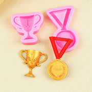 Sports Car Trophy Medal Tire Silicone Mold Glue Plaster Candle Baking Decorative Mold, Specification: 15-233