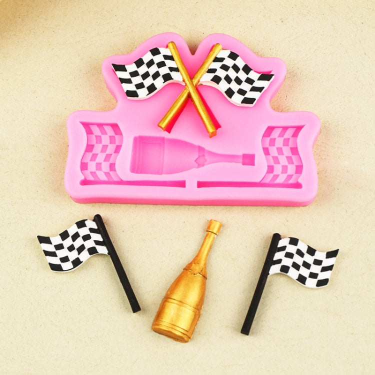 Sports Car Trophy Medal Tire Silicone Mold Glue Plaster Candle Baking Decorative Mold, Specification: A970