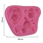 Cartoon Three-dimensional Animals Fondant Silicone Mold Cake Decorating Baking Tools, Specification: 0599