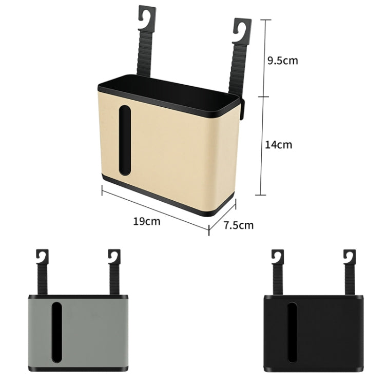 Car Seat Back Hanging Tissue Storage Box(Grey)