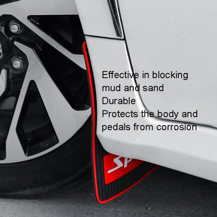 2pcs Car Tire Mud Flap Modification Plastic Anti-Splash Mud Flap, Style: Sports