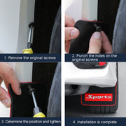 2pcs Car Tire Mud Flap Modification Plastic Anti-Splash Mud Flap, Style: Sports