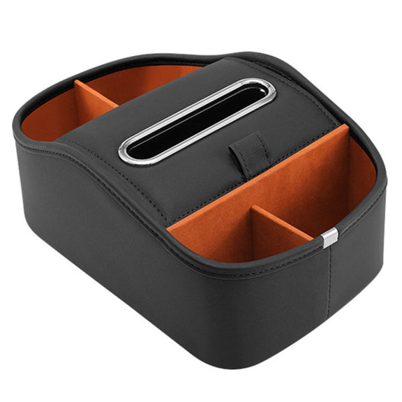 Cat Supplies Leather Storage Box Car Split Paper Tissue Box, Color: Classic Black