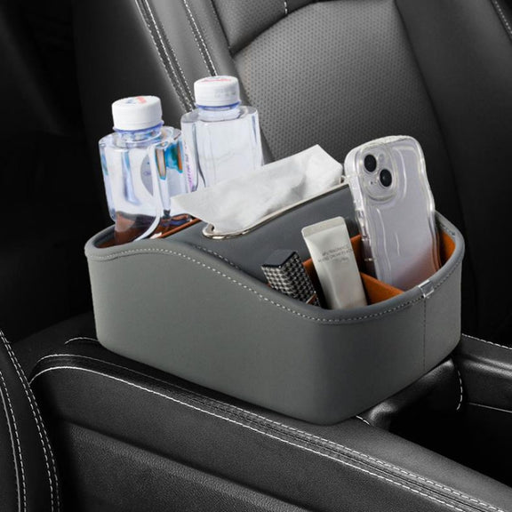 Cat Supplies Leather Storage Box Car Split Paper Tissue Box, Color: Classic Black