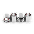 4pcs /Set Headset Skeleton Metal Tire Valve Caps Automobile Universal Modified Valve Covers(Silver) - free shipping - PMC TechLife - Order now!