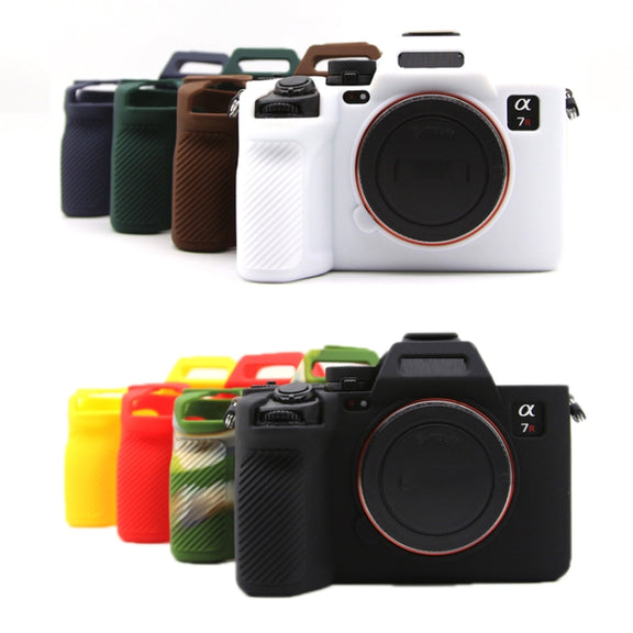 For Sony A7RV Mirrorless Camera Protective Silicone Case, Color: Coffee
