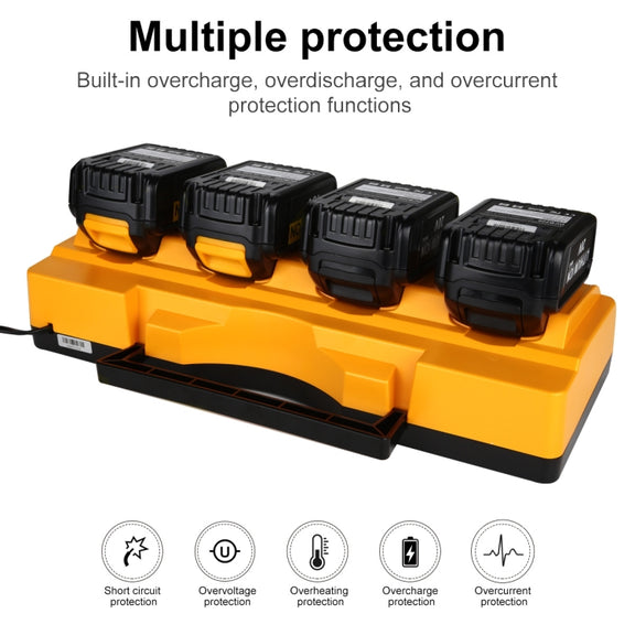 DCB104 Portable Fast Charger 12V-20V Electric Tool Lithium Battery Charger, For Dewalt DCB127 / DCB200 / DCB205 / DCB206, Plug: EU
