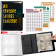 100 Day Savings Challenge A5 Loose Leaf Cash Budget Notebook(Black Gold) - Notebooks by PMC TechLife | Online Shopping South Africa | PMC TechLife