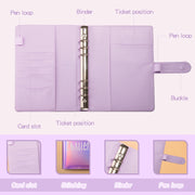 100 Day Savings Challenge A5 Loose Leaf Cash Budget Notebook(Colorful Silver)