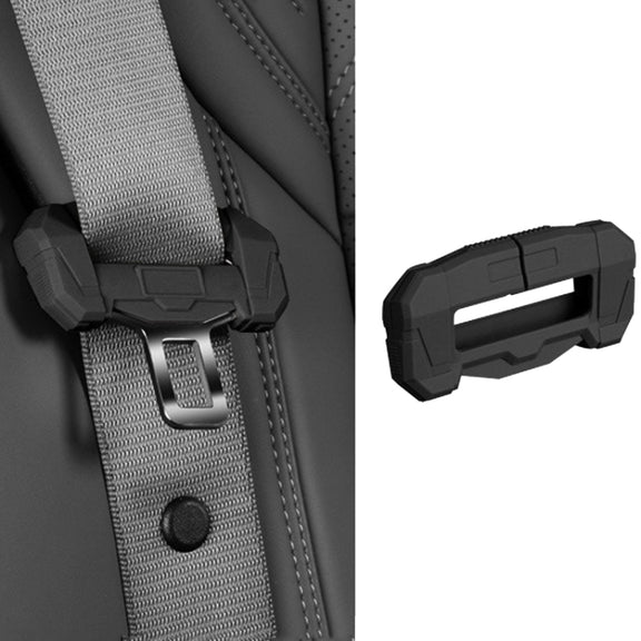 Small Car Seatbelt Buckle Protective Cover Anti Scratch Silicone Protector For Safety Belt Plugs(Black)