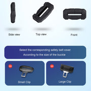 Large Car Seatbelt Buckle Protective Cover Anti Scratch Silicone Protector For Safety Belt Plugs(Green)