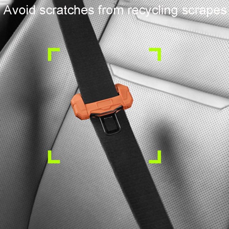 Small Car Seatbelt Buckle Protective Cover Anti Scratch Silicone Protector For Safety Belt Plugs(Black)