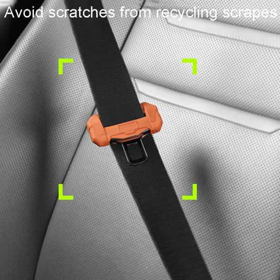 Small Car Seatbelt Buckle Protective Cover Anti Scratch Silicone Protector For Safety Belt Plugs(Black)