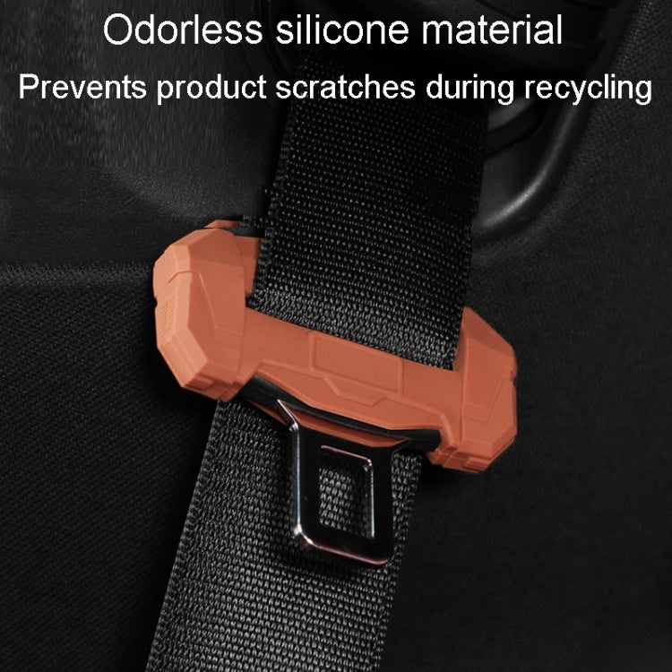 Small Car Seatbelt Buckle Protective Cover Anti Scratch Silicone Protector For Safety Belt Plugs(Black)