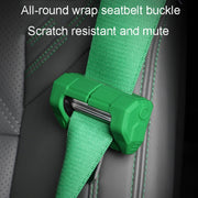 Large Car Seatbelt Buckle Protective Cover Anti Scratch Silicone Protector For Safety Belt Plugs(Green)