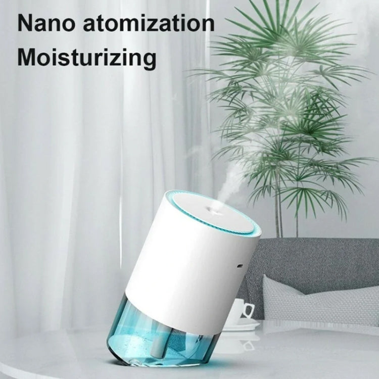 350ml Ultrasonic Air Humidifier Mini Angle Adjustment Car Air Purifier, Spec: 800 mAh Green