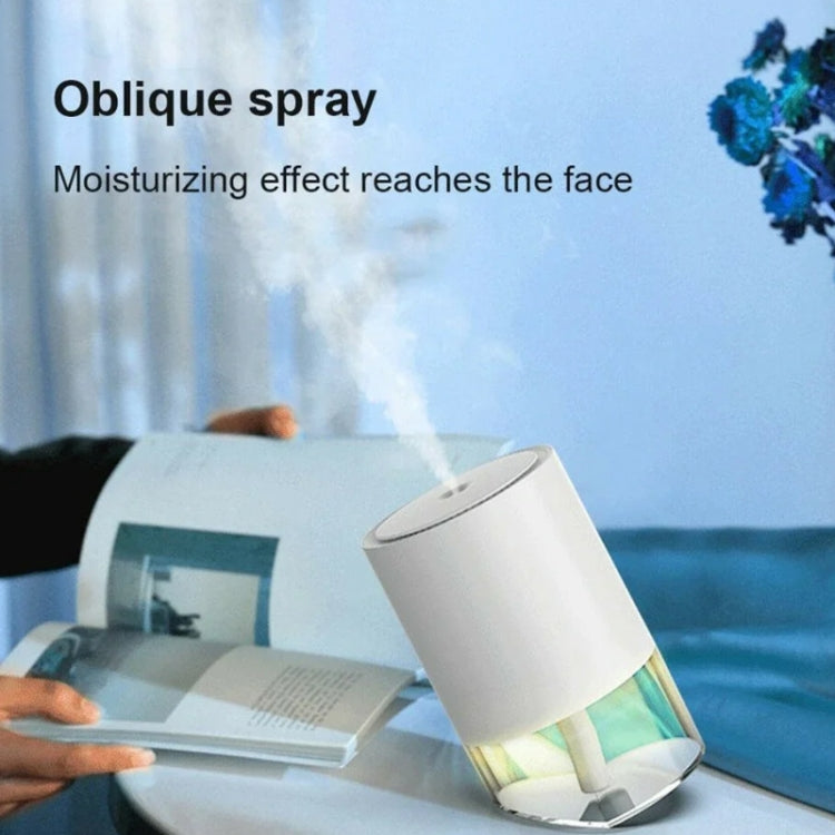 350ml Ultrasonic Air Humidifier Mini Angle Adjustment Car Air Purifier, Spec: 800 mAh Green