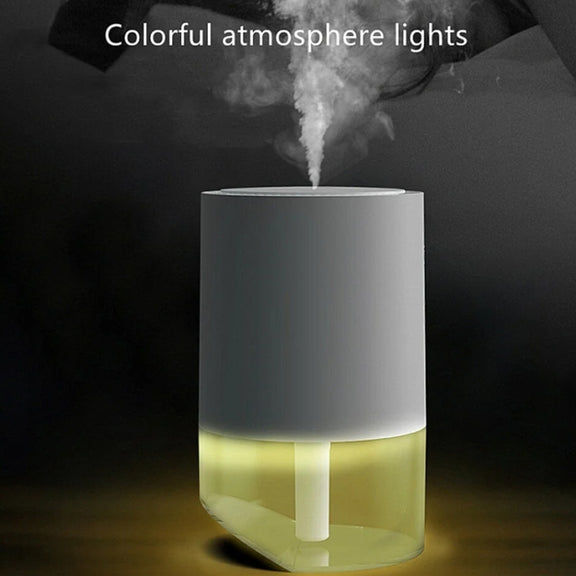 350ml Ultrasonic Air Humidifier Mini Angle Adjustment Car Air Purifier, Spec: 800 mAh Green