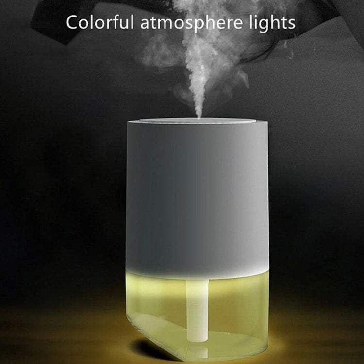 350ml Ultrasonic Air Humidifier Mini Angle Adjustment Car Air Purifier, Spec: 800 mAh Pink