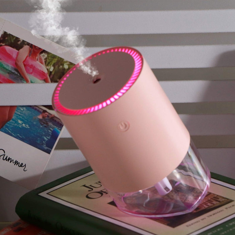 350ml Ultrasonic Air Humidifier Mini Angle Adjustment Car Air Purifier, Spec: 800 mAh Green