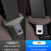For BMW 1pair Seatbelt Insert Protector Bumper Belt Chuck Decoration(Red)