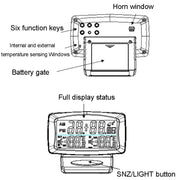 LCD Night Light Car Clock Automotive Electronics Inside And Outside Dual Thermometer