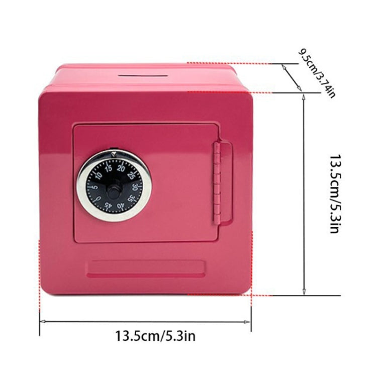 Portable  Metal Password Safe Cash Box Piggy Bank Money Organizer(Blue)