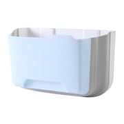 Foldable Car Bin Dual-Use Dustbin Organizer For Home And Car(Light Blue)