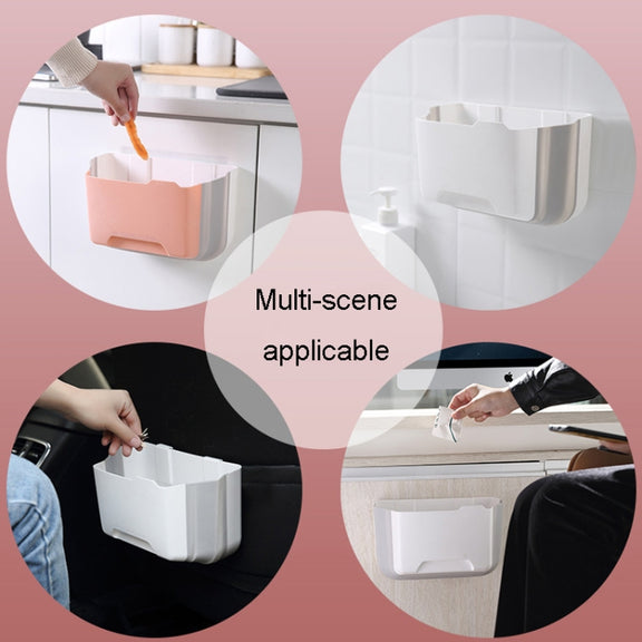 Foldable Car Bin Dual-Use Dustbin Organizer For Home And Car(White)