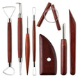 8-in-1 Wooden Handle Pottery Clay Tool set Ceramic Trimming Carving Knife(SF008) - Burin &Cutting Knife by PMC TechLife | Online Shopping South Africa | PMC TechLife