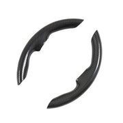 For Tesla Model3/Y 30cm Carbon Fiber Pattern Steering Wheel Handlebar Cover(Black)