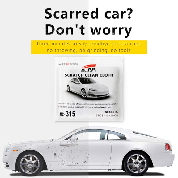 MCPP 2pcs /Pack Car Scratches Abrasive Cloth Automotive Scratch Removal And Repair Wipe(Gray)