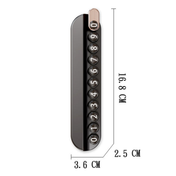 Car Temporary Parking Plate With Aroma Diffuser Moving Car Phone Number Plate Box Packing(Black)