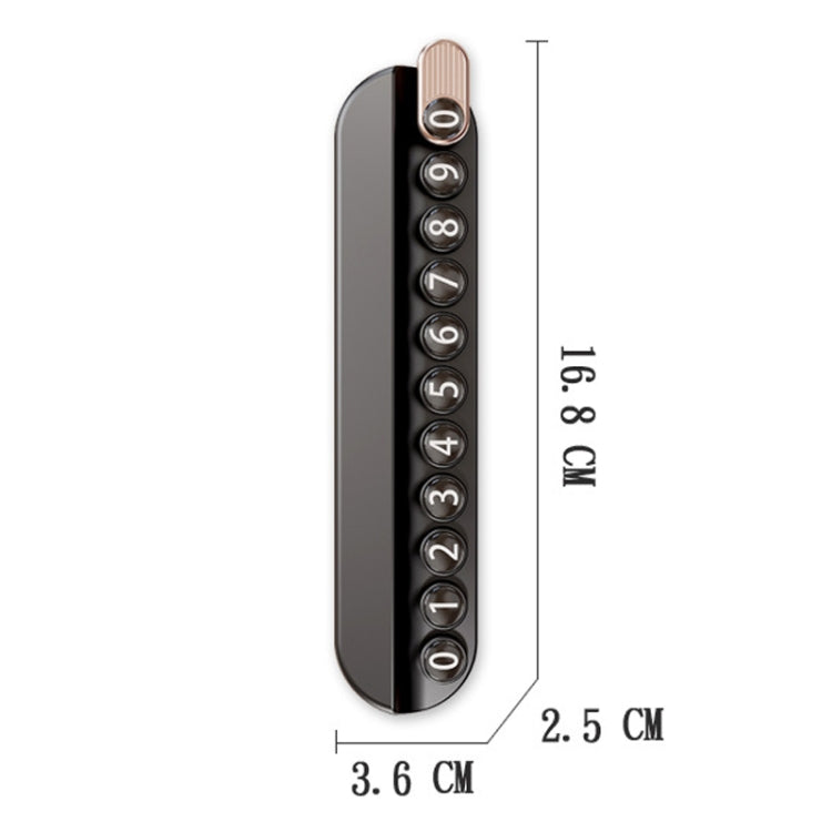 Car Temporary Parking Plate With Aroma Diffuser Moving Car Phone Number Plate Box Packing(Black)