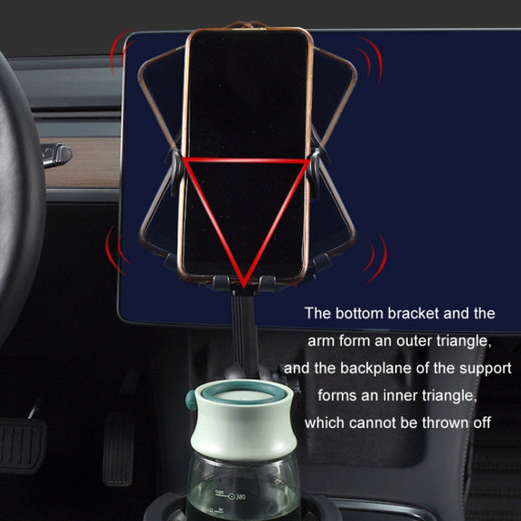 Car Centre Navigation Mobile Phone Holder 360 Rotating Water Cup Holder, Size: Small