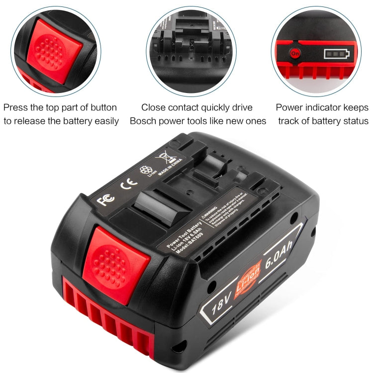 5000mAh 18V Electric Tool Battery Electrical Drilling Spare Battery, For Bosch BSH180 / CAG180-01 / CCS180 / CCS180B / CCS180K